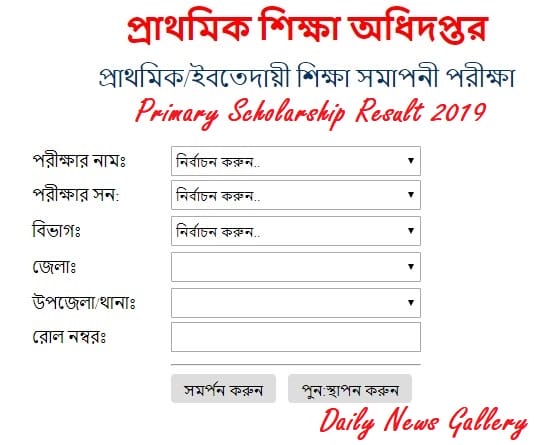 Primary Scholarship Result 2019 Released: Check Online Now