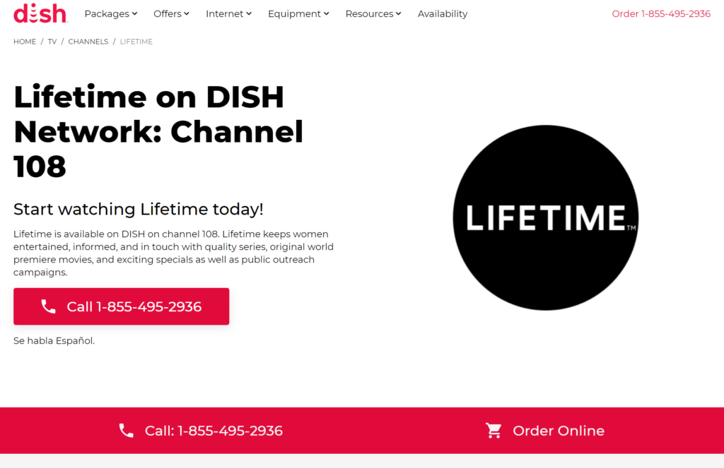 What Channel is Lifetime on Dish Network?